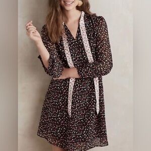 Anthropologie x Tylho Floral Chiffon Dress